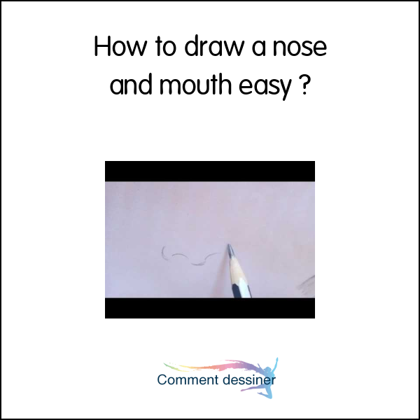 How to draw a nose and mouth easy